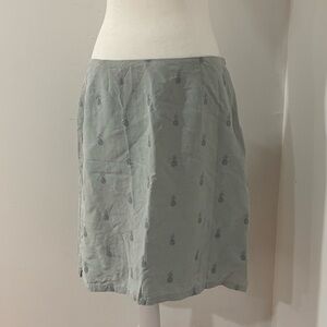 Tori Richard Gray A-Line Knee-Length Skirt Casual Resort Wear Size 12